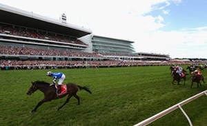 Ryan Moore rides Protectionist to win the 2014 Melbourne Cup (Photo by Robert Cianflone/Getty Images)